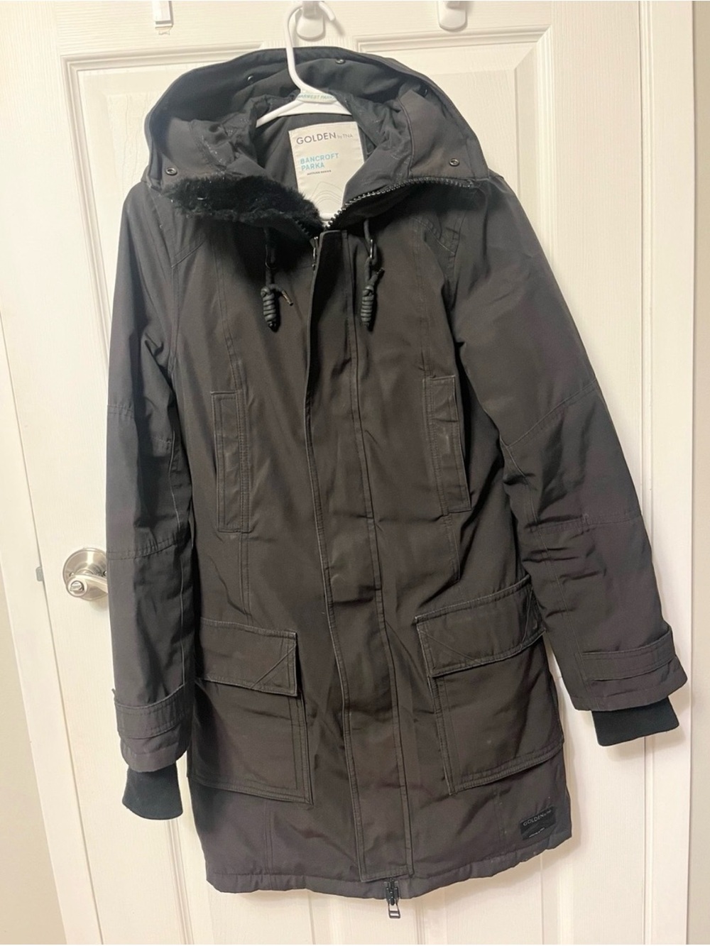 Aritzia TNA Bancroft Down Parka Jacket Black Small S